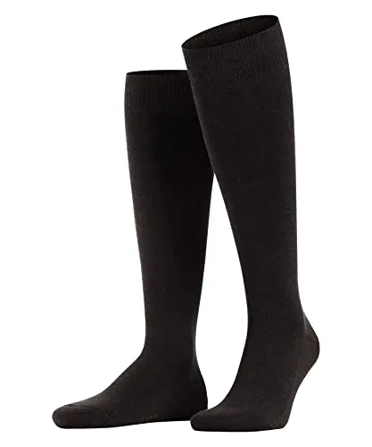 FALKE Herren Kniestrümpfe Family M Kh nachhaltige Baumwolle lang einfarbig 1 Paar, Braun Dark Brown 5450, 43-46