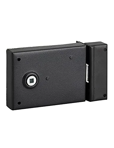 THIRARD Horizontal Aufliegendes Spindelschloss für Innentüren – Reversibel, 85 mm Dornmaß, Schwarz