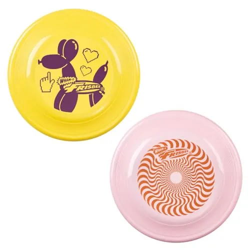 Wham-O Frisbee Fastback 2er Pack Flugscheibe, 23.75 cm Hundefreundliches leichtes Spielzeug für Kinder Jungen Mädchen ab 5 Jahren und professionelle Spieler Outdoor Strand Park Garten Spiel - 100g