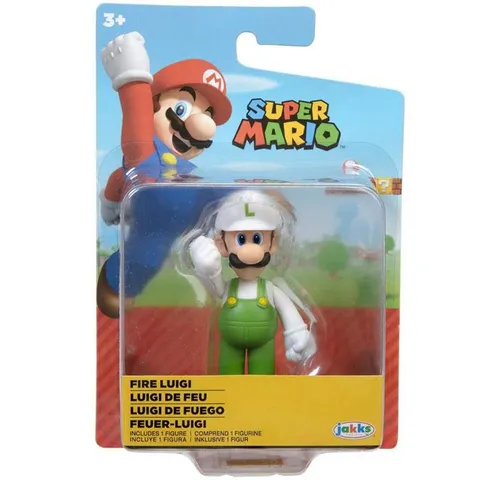 Super Mario Actionfigur Nintendo Super Mario Figur Wave 28 Fire Standing Luigi, 6,5 cm