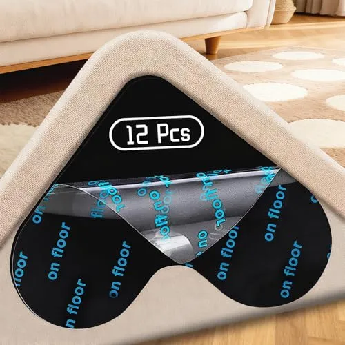 banpa Antirutschmatte für Teppich, 12 Stück Waschbare und Wiederverwendbare Antirutschunterlage, antirutsch Pads aus hochwertigen Materialien Zur Verhinderung des Verrutschens