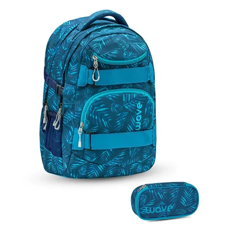 Wave Schulrucksack Infinity Rucksack Set 2-teilig in türkis von Wave