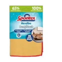 Spontex Microfibre Staub, Microfasertuch, aus Recyclingfasern 19700318 , 1 Tuch