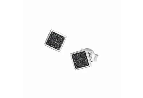 Giorgio Martello Milano Ohrstecker Carréförmig in schwarz von Giorgio Martello