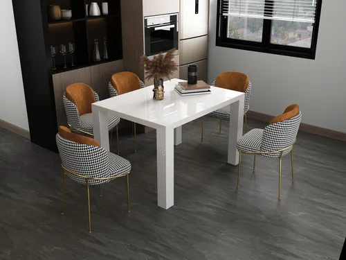 SalesFever Esstisch 120/180/240 x 80 cm in weiß von SalesFever