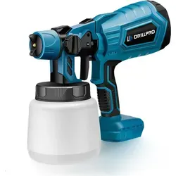 Drillpro 1000 ml Kabellose Farbspritzpistole für präzises Sprühen - Die Drillpro Farbspritzpistole mit 210W bietet drei Sprühmuster und eine einstellbare Durchflussregelung. Ideal für alle Malprojekte im Haushalt. Benutzerfreundlich und leicht zu reinigen.