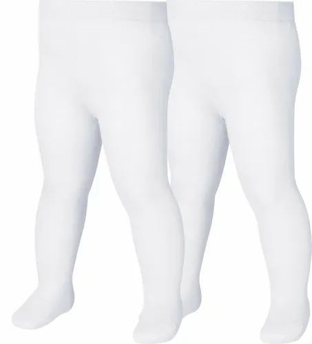 Strumpfhose uni Doppelpack in weiß von PLAYSHOES