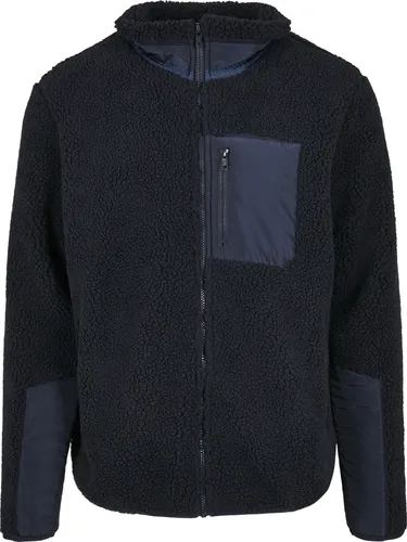 Urban Classics Herren Sherpa Jacket - Funktionsjacke aus 100% Polyester mit einzigartigem Sherpa-Stoff und stylischen Nylon-Einsätzen. Perfekt für modebewusste Männer, die Komfort und Style vereinen möchten.