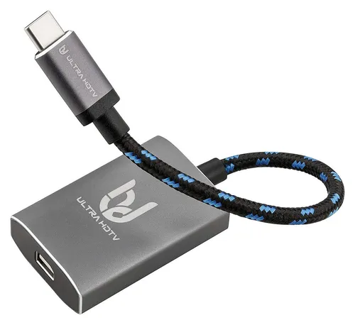 UltraHDTV USB-C auf Mini-Displayport Adapter (Buchse) Adapter USB Typ C zu Displays oder Projektoren, 4K Übertragung bei vollen 60Hz, Grau