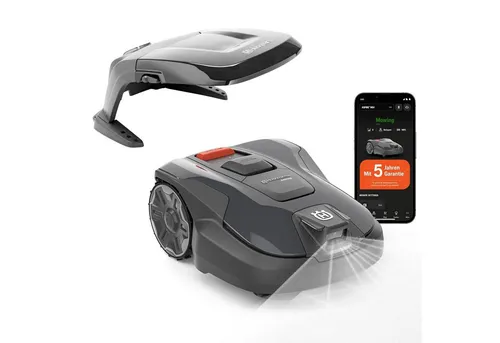 Husqvarna Rasenmähroboter Automower® Aspire R6V – Kabellos mit AI Vision für 600 m² - Intelligente Rasenpflege leicht gemacht! Der Husqvarna Automower® Aspire R6V mäht kabellos bis 600 m² und erkennt Hindernisse dank AI Vision. Ideal für moderne Gärten.