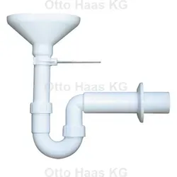 HAAS Trichter-Siphon 3015 DN 50, für Leckwasser, Polypropylen, weiß