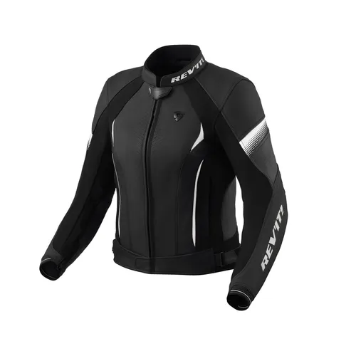 Revit Xena 4 Damen Motorrad Lederjacke, schwarz-weiss, Größe 36