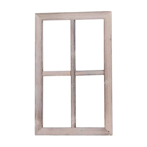 UNUS Deko Fenster aus Holz, Fensterrahmen im Vintage Design, Bilderrahmen rechteckig 50 x 32 x 2 cm