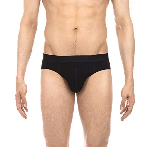 HOM Herren Mini Briefs 'HO1' - Slip in Schwarz, Größe XL - Herren-Slips aus weicher Modal-Baumwolle mit horizontalem Eingriff HO1 für optimalen Komfort und Funktionalität.