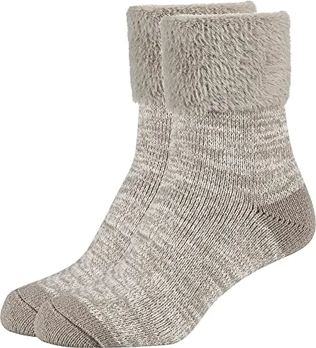 Camano Damen-Kuschelsocken taupe Größe 35-38