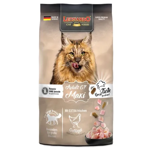 Leonardo Adult Maxi GF 1,8 Kg (EUR 11,11 / kg) Katzenfutter große Rassen XL 