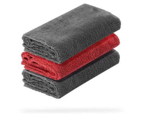 detailmate Auto Mikrofasertücher 3er Packung - 40x40cm – 550 GSM Mikrofasertuch (Mikrofaser, 40x40 cm, 3-tlg., Reinigungstuch - lackschonend - Poliertuch)