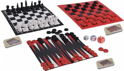 Reisespiel Spielesammlung Spieleset 3er Mini Dose Schach Urlaub Reise Auto Spiel