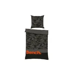 Bench Bettwäsche-Set Nature Inspired - Bettwaren-Set für Kinder, 100% Baumwolle in Grau Tarnmuster, mit leichtläufigem Reißverschluss für einfachen Bezugwechsel und Pflegeleichtigkeit bei 60°C waschbar.