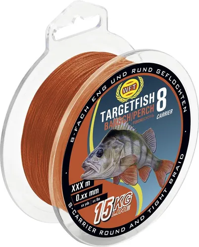 Produktbild WFT Schnur Targetfish 8 Barsch Rot Länge 2000m ø 0,08mm