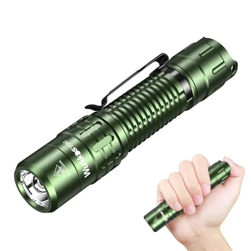 Wurkkos TD02 - Extrem Helle Taktische Taschenlampe mit 2000 Lumen - Taschenlampen – IP68 wasserdicht, USB-C aufladbar und mit 6 Modi für vielseitige Outdoor- und Indooranwendungen.