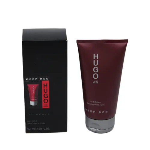 Hugo Boss Deep Red Körperlotion 150ml - Damen Körperlotion mit verführerischem Duft, pflegt die Haut intensiv und hinterlässt ein samtweiches Gefühl.