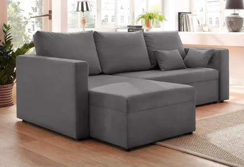 Home affaire Ecksofa Pur L-Form, wahlweise mit Bettfunktion