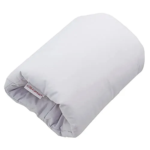 HOBEA-Germany Ministillkissen Arm-Stillkissen kleines Stillkissen für unterwegs Stillmuff Reisestillkissen in verschiedenen Designs (Uni grau)