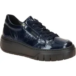 Gabor Damen Sneaker Low 73.220 - Damen-Sneaker aus hochwertigem Lackleder, gepolsterte Innensohlen für höchsten Komfort und seitlicher Reißverschluss für müheloses An- und Ausziehen.