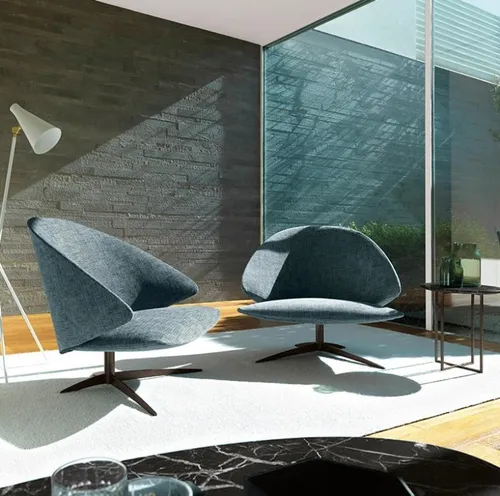 Moderne 1-Sitzer Couch in Blau – Stilvoller Sessel für Ihr Wohnzimmer - Eleganter 1-Sitzer Sessel mit komfortabler Polsterung und robustem Edelstahlgestell. Ideal für entspannte Stunden im modernen Wohnambiente.