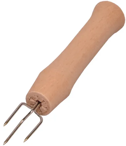 Pellkartoffelstecher Pellkartoffelhalter Pellgabel aus Buchenholz Länge 12 cm