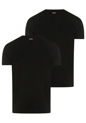 HUGO Herren V T-Shirt, Schwarz (Black 001) 3XL EU - T-Shirts für Herren mit Slim Fit und stylischem V-Ausschnitt, ideal für einen modernen Look.
