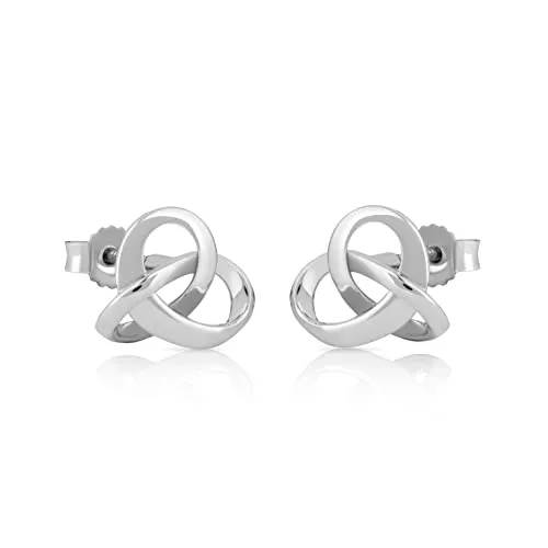 NKlaus Ohrstecker 925 Sterling Silber rhodiniert designer Ohrringe Knoten Silber Damenschmuck 4886