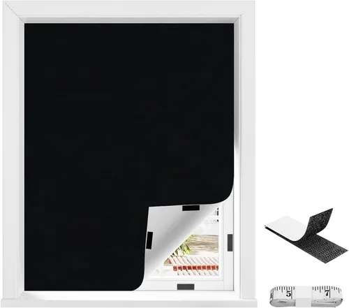 WOLTU Verdunklungsrollo 145x300 cm, Klettverschluss, ohne Bohren, 100% Verdunkelung - Praktisches Verdunklungsrollo für Fenster, einfach ohne Bohren anzubringen. Ideal für eine private Schlafumgebung und anpassbar für verschiedene Fenstergrößen.