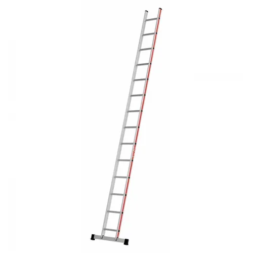 Hymer Sprossenanlegeleiter 14 Sprossen Aluminium - Leiter für sichere Höhenarbeit mit 4,6 m Reichhöhe, tragbar und leicht aus Aluminium. Ideal für Handwerker und Heimwerker.