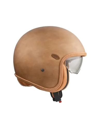 Premier Offener Helm Vintage Platinum ED. BOS BM XL - Motorradhelm mit herausnehmbarer, waschbarer Innenausstattung und atmungsaktiver Nackenrolle – ideal für stilbewusste Biker.