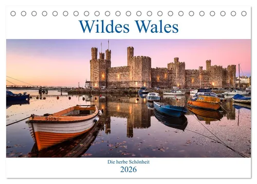CALVENDO Wandkalender Wildes Wales (Tischkalender 2026 DIN A5 quer), CALVENDO Monatskalender