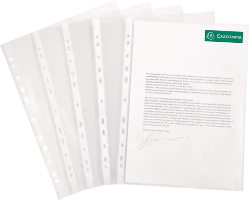 Exacompta 5310E 10er Pack PP-Kunststoff Prospekthüllen Standard. Für DIN A4 tran
