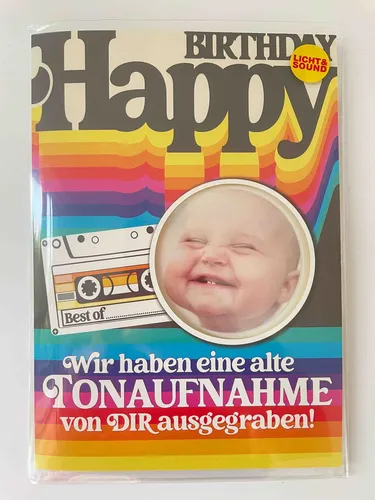 Geburtstag - Flashlight - Soundkarte und Lichtkarte im Format 14,8 x 21,0 cm -