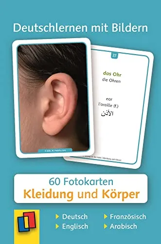 Kleidung und Körper - Deutsch, Englisch, Französisch und Arabisch: 60 Fotokarten (Deutschlernen mit Bildern)