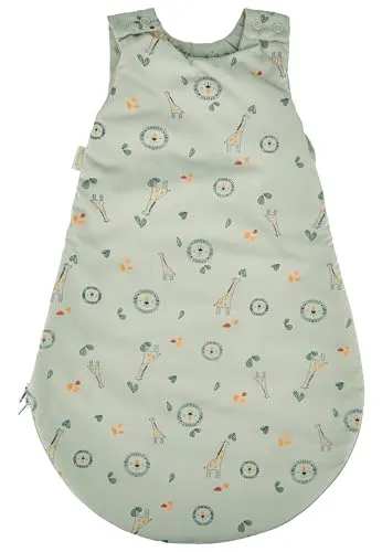 Sterntaler Babyschlafsack Giraffe & Löwe 68cm - Baby Schlafsack mit Hydrocool-Futter für optimale Temperaturregulation und ganzjährigen Komfort. Praktischer Zwei-Wege-Reißverschluss und Druckknöpfe für einfaches Wickeln und Anziehen.