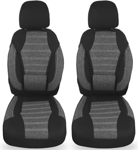 BREMER SITZBEZÜGE Autositzbezug Set für Ford Ka 2 RU8 (2008-2016) - Hochwertige Schonbezüge für Fahrer- und Beifahrersitz, langlebig und pflegeleicht. Rutschfeste Montage mit Klettsystem für maximalen Komfort und Sicherheit. Praktische Taschen für zusätzlichen Stauraum.