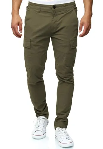Indicode Cargohose Mathews beige XL - Wanderhose in XL, aus 98% Baumwolle für höchsten Komfort, pflegeleicht und elastisch – perfekt für Outdoor-Aktivitäten!