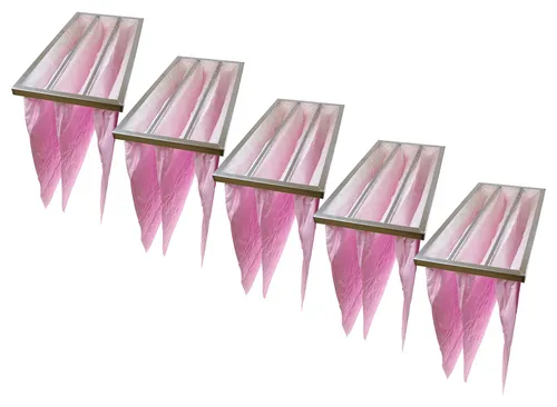 vhbw 5x Taschenfilter für Klima- und Lüftungsanlagen - Filter F7, 28,7 x 59,2 x 60 cm Rosa