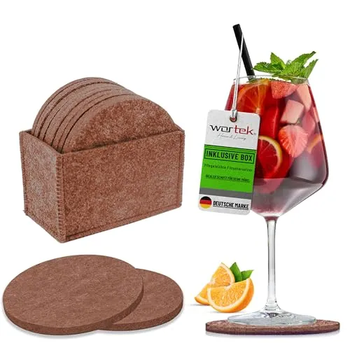 Glasuntersetzer & Bierdeckel Braun von wortek