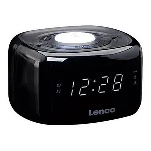 Lenco CR-12 Radiowecker schwarz - Radiowecker mit UKW PLL, 20 Speicherplätzen und LED-Display für perfekten Empfang. Genießen Sie sanftes Wecken mit Ihrem Lieblingssender oder einem Summergeräusch.