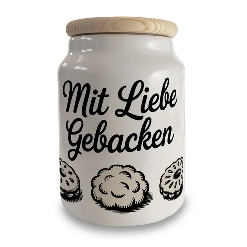 Vintage Keksdose mit Liebe gebacken