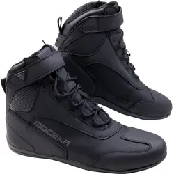 Modeka Kumani Schuhe schwarz Gr. 47 - Motorradstiefel mit Knöchelverstärkung für optimale Sicherheit. Dank der wasserdichten Hipora®-Membran bieten sie Rundumschutz bei jedem Wetter.