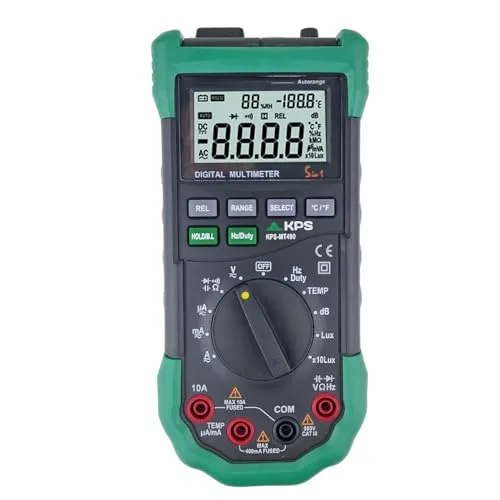 KPS MT490 - Digitales Multimeter, DC/AC-Spannung, DC/AC-Strom, Widerstands, Kapazitäts-, Frequenz- und Umweltmessungen
