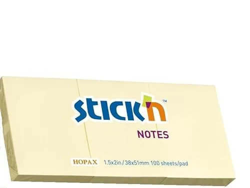 Stick N Pastell Sticky Note – Gelb – parent 38x51mm